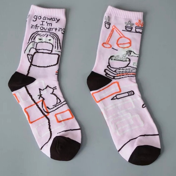 NEW Funny Novelty Socks | go away I'm introverting - Picture 3 of 5